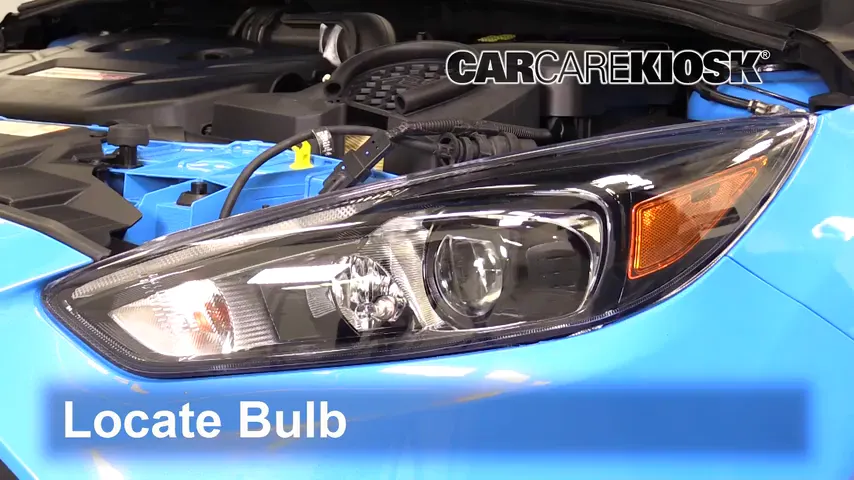 2017 Ford Focus RS 2.3L 4 Cyl. Turbo Lights Highbeam (replace bulb)
